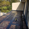 Balcony before coating with black Waterproof Sealant.