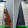 Liquid Rubber DIY applied on rusty box gutter for gutter restoration and waterproofing. 
