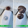 liquid rubber diy waterproof sealant applied on a rusty screw to seal it agains corrosion and leak proof.