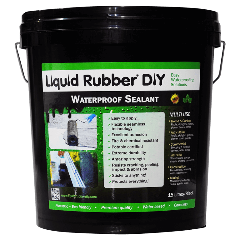 15L Liquid Rubber DIY Waterproof Sealant for waterproofing roofs, box gutters, retaining walls, ponds and more