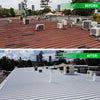 Liquid Rubber DIY Thermal Top Coat application of rusty metal roof for heat protection and roof restoration