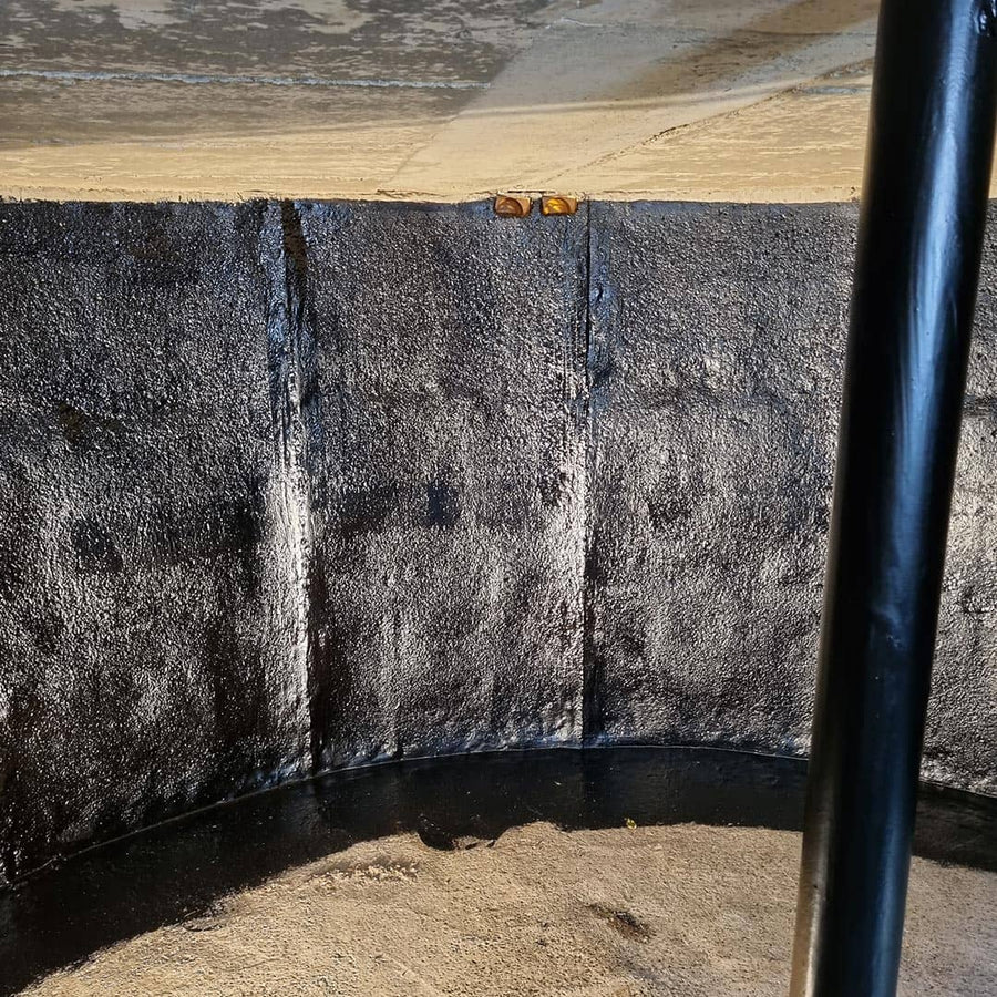 Waterproof Sealant being applied inside a tank