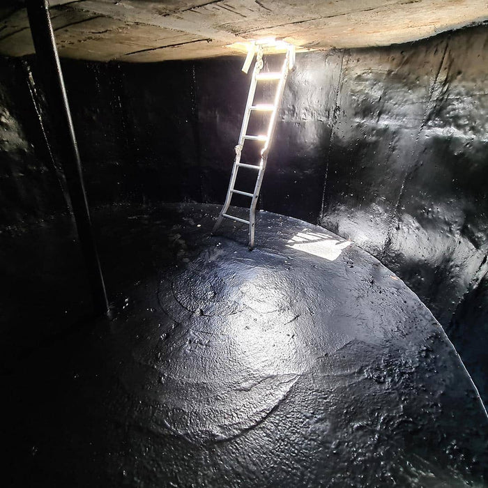 Inside of a concrete tank sealed with Waterproof Sealant