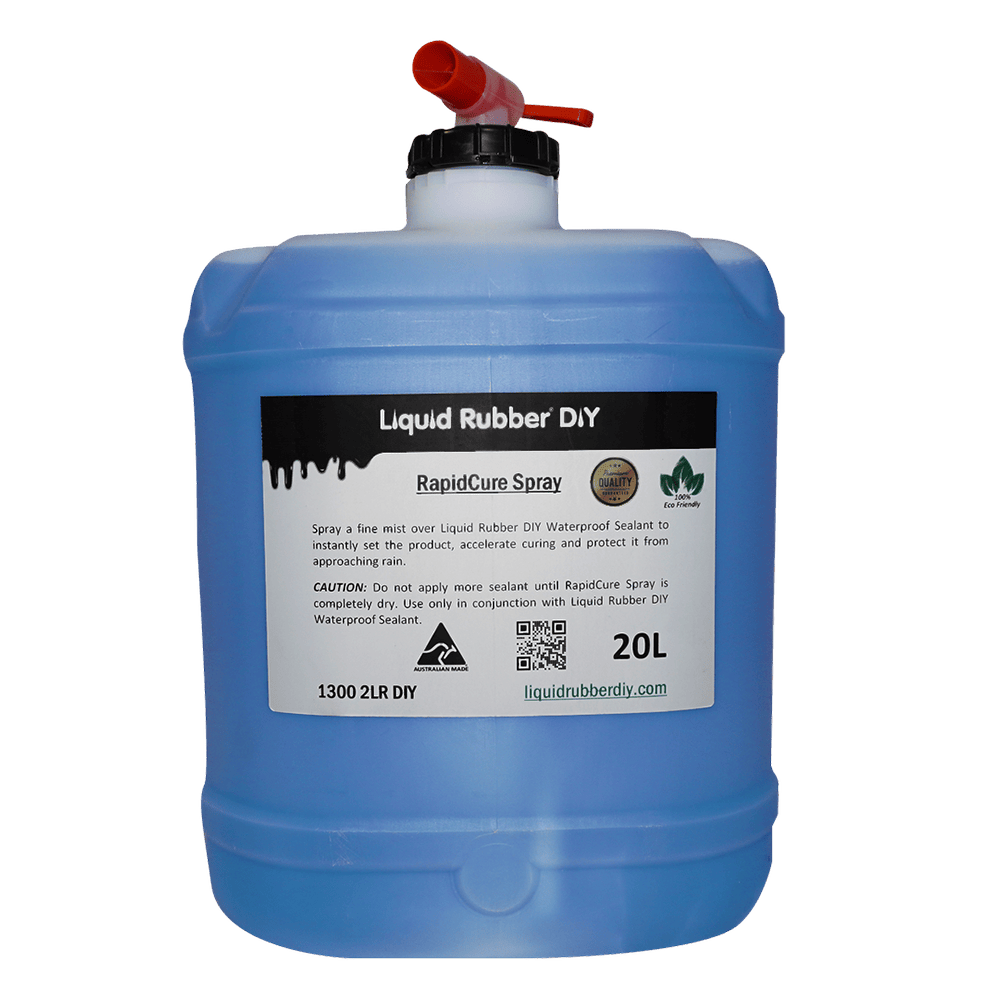 20L Bottle of Rapid Cure Spray for instantly setting wet Liquid Rubber DIY Waterproof Sealant
